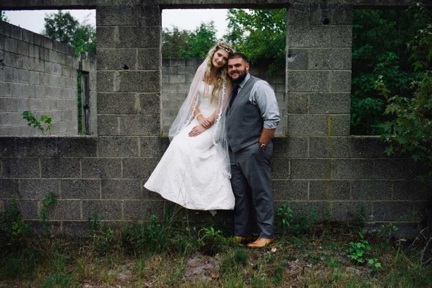 Our son and his bride celebrating their wedding on the property